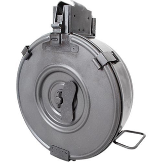 RWB DRUM MAG AK47 75RD BLK STEEL HINGED BACK - Magazines